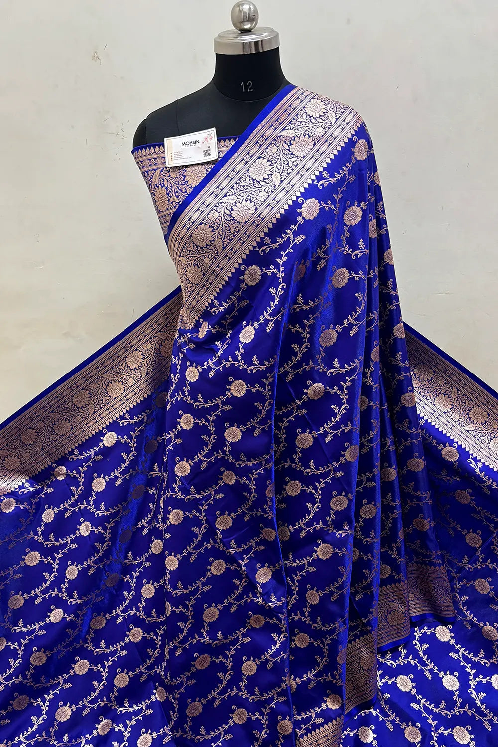 Blue Zari Katan Silk Banarasi Saree