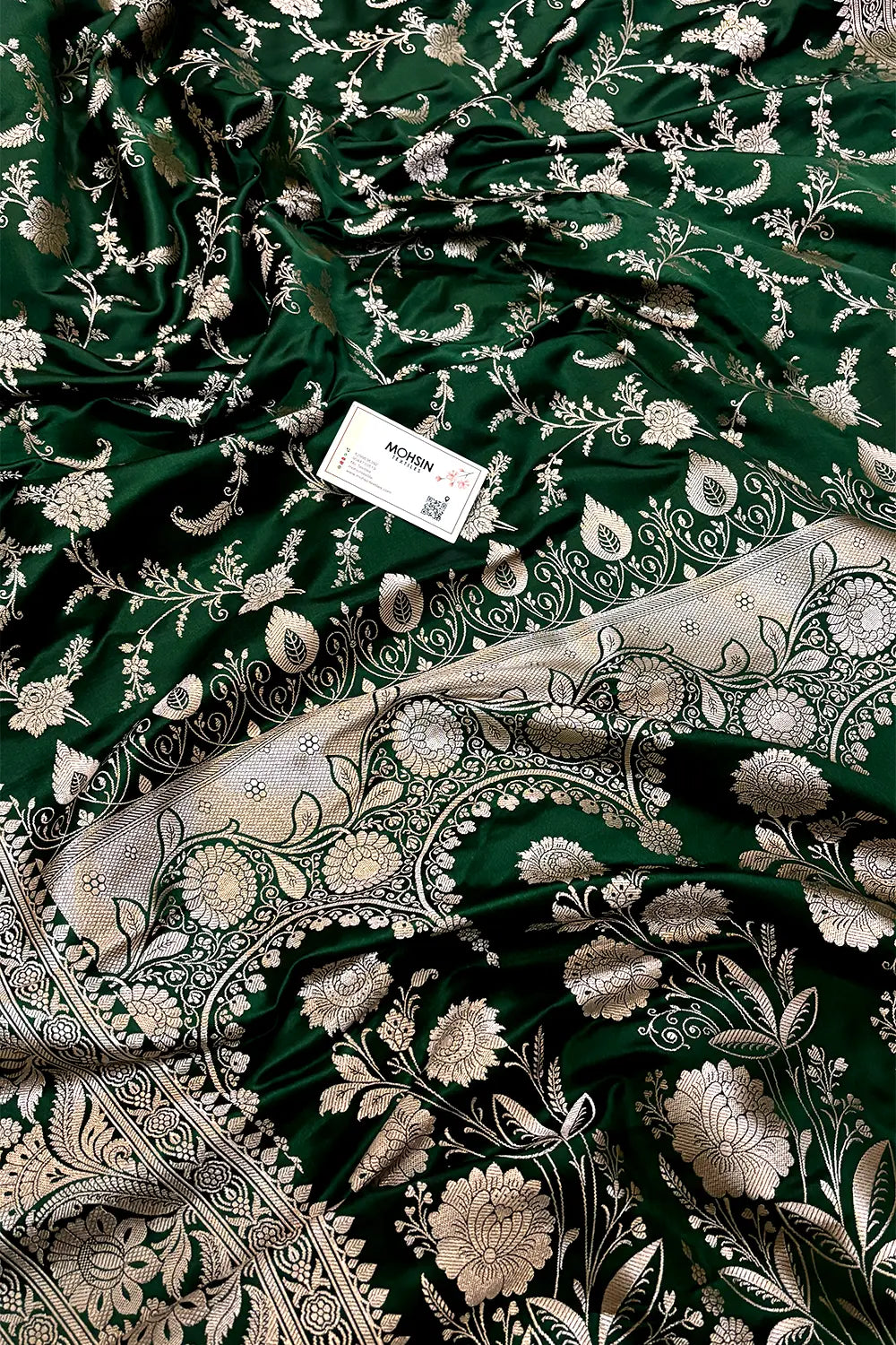 Yellow Suhani Jaal Katan Mashru Silk Banarasi Saree