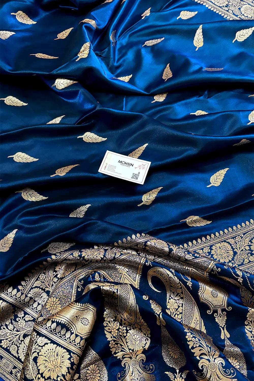 Dark Zari Satin Silk Banarasi Saree