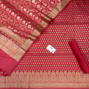 Dark Peach Kalli Buti Katan Silk Banarasi Suit
