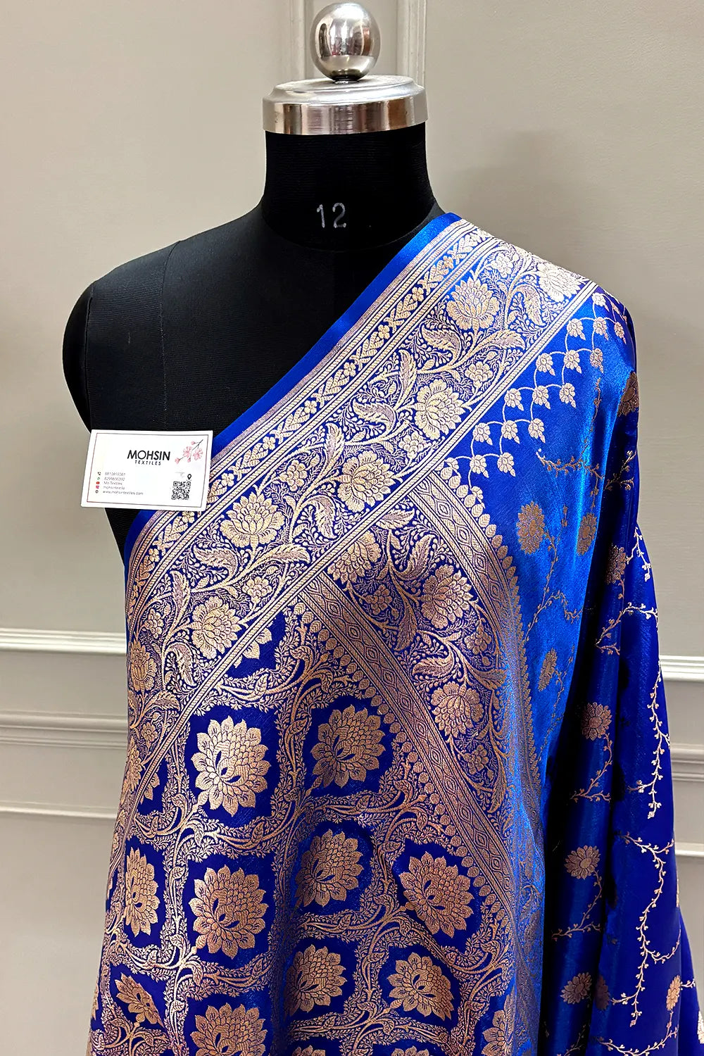 Firozi Blue Zari Katan Silk Banarasi Saree