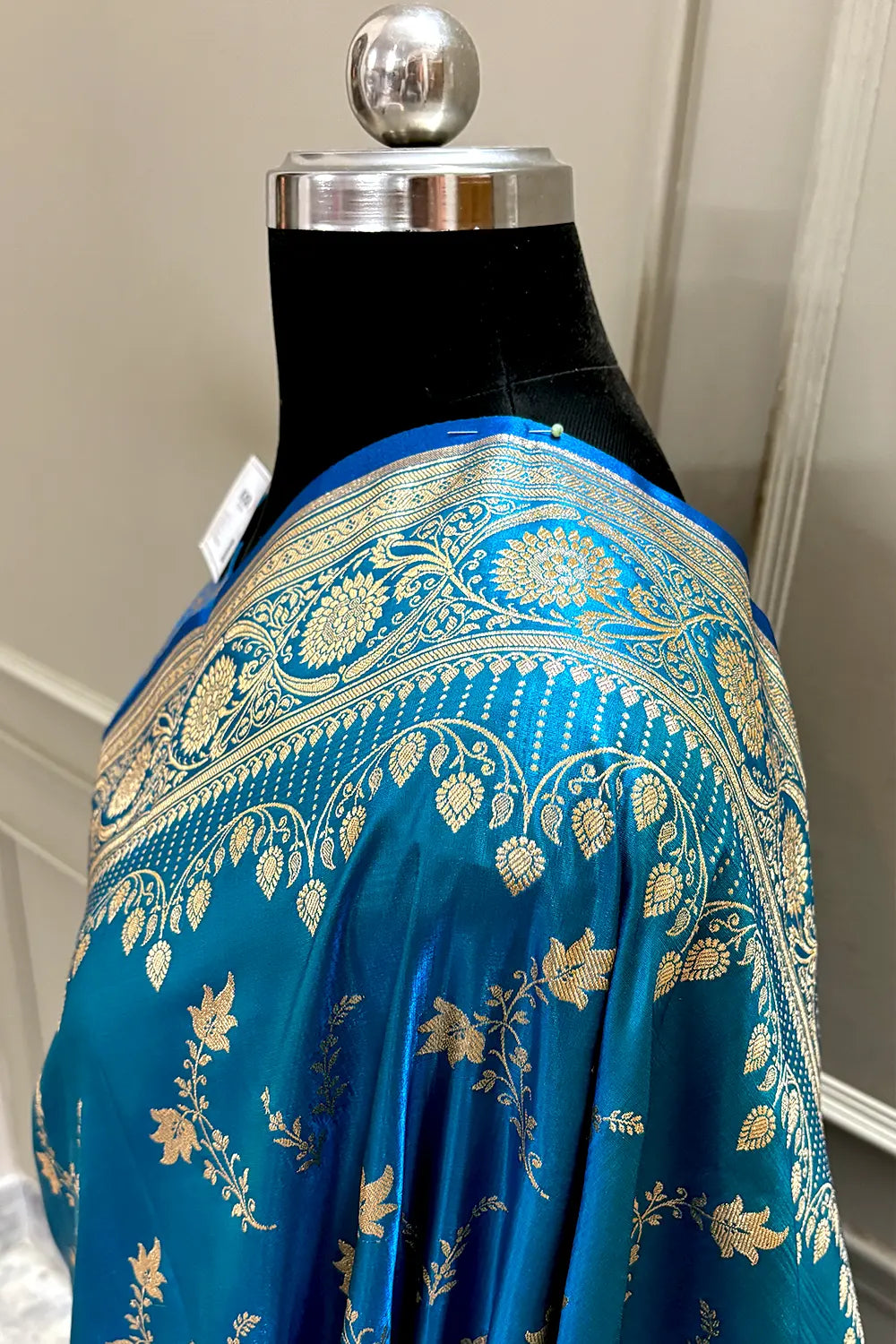 Firozi Floranza Katan Silk Banarasi Saree