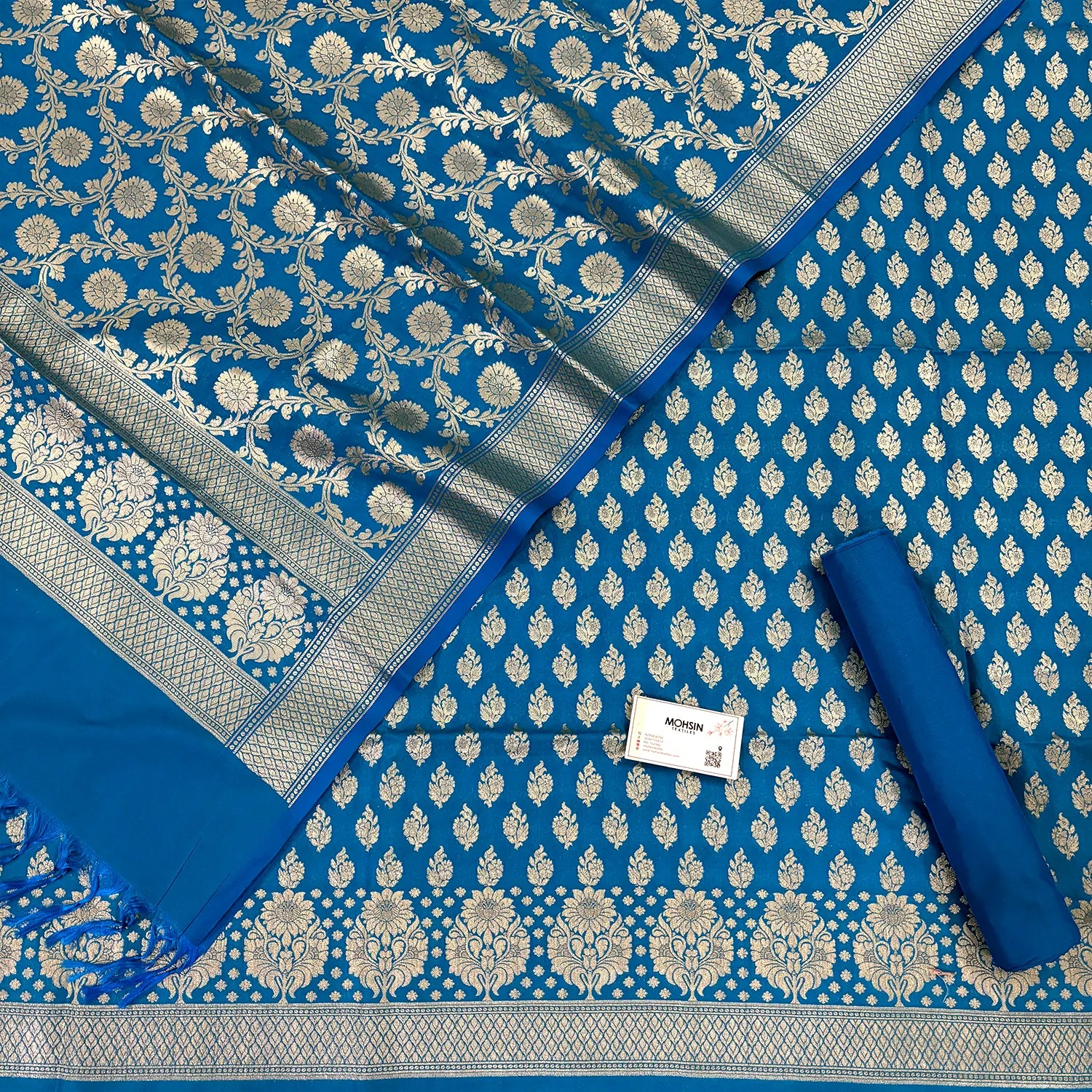 Firozi Guldaan Katan Silk Banarasi Suit