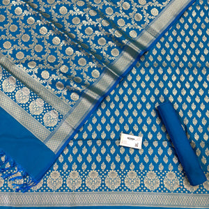 Firozi Guldaan Katan Silk Banarasi Suit