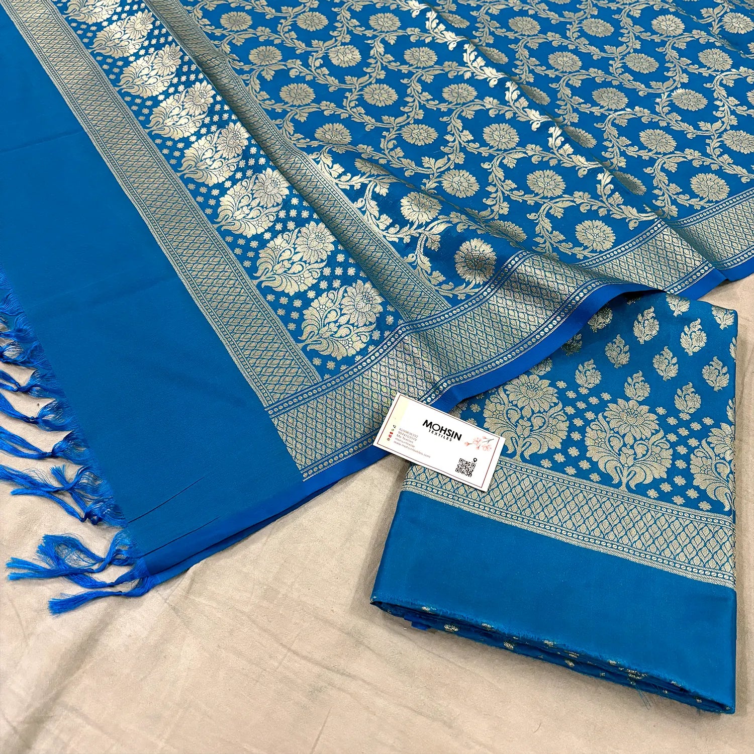 Firozi Guldaan Katan Silk Banarasi Suit