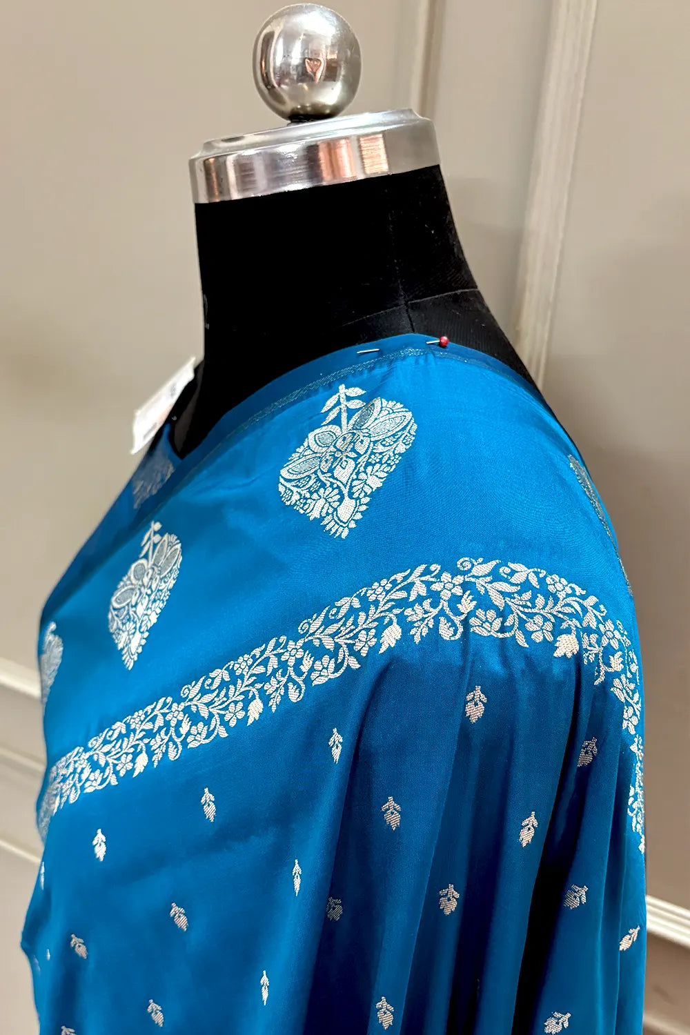 Firozi Hukum Buti Katan Silk Banarasi Saree