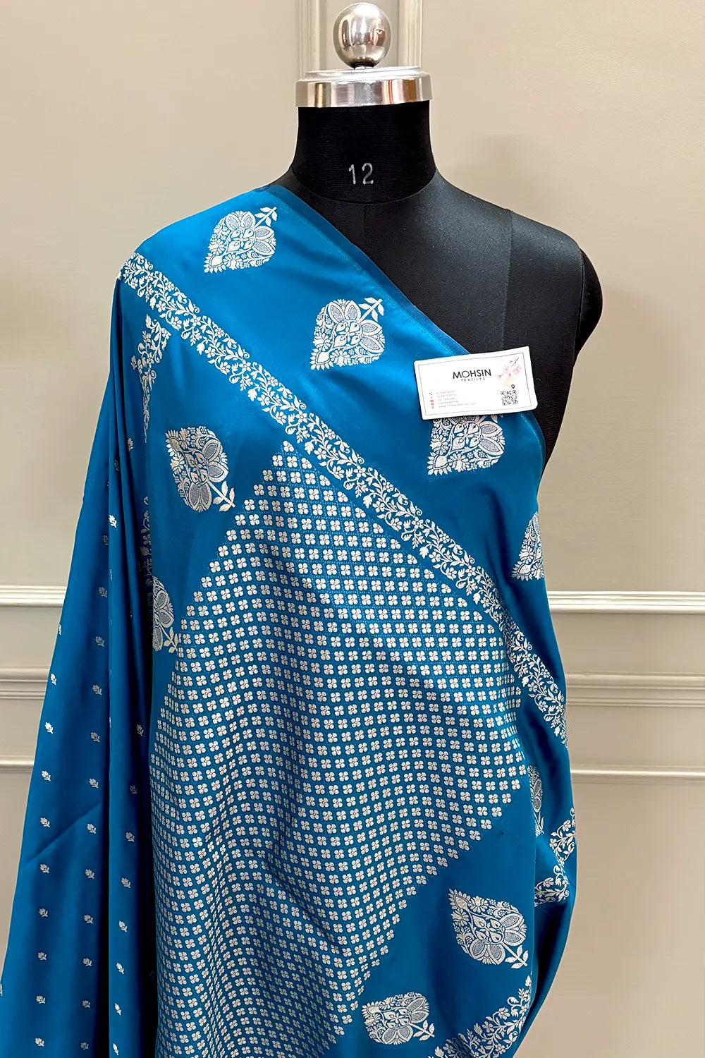 Firozi Hukum Buti Katan Silk Banarasi Saree