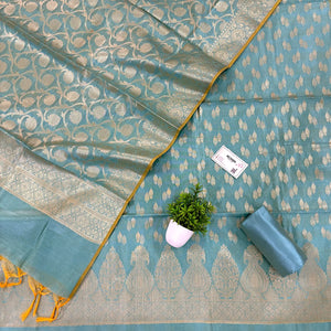 Firozi Kalgha Lau Banarasi Silk Suit