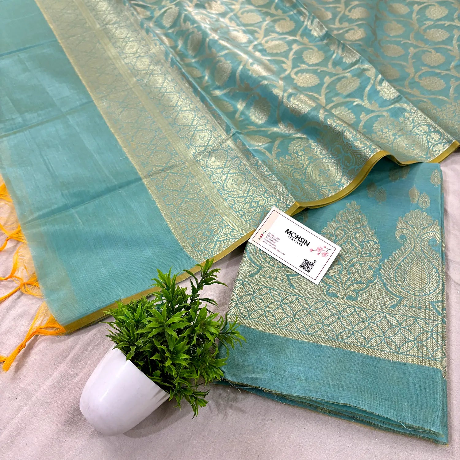 Firozi Kalgha Lau Banarasi Silk Suit