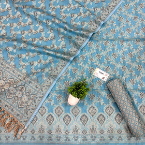 Firozi Mogambo Jaal Cotton Silk Banarasi Suit