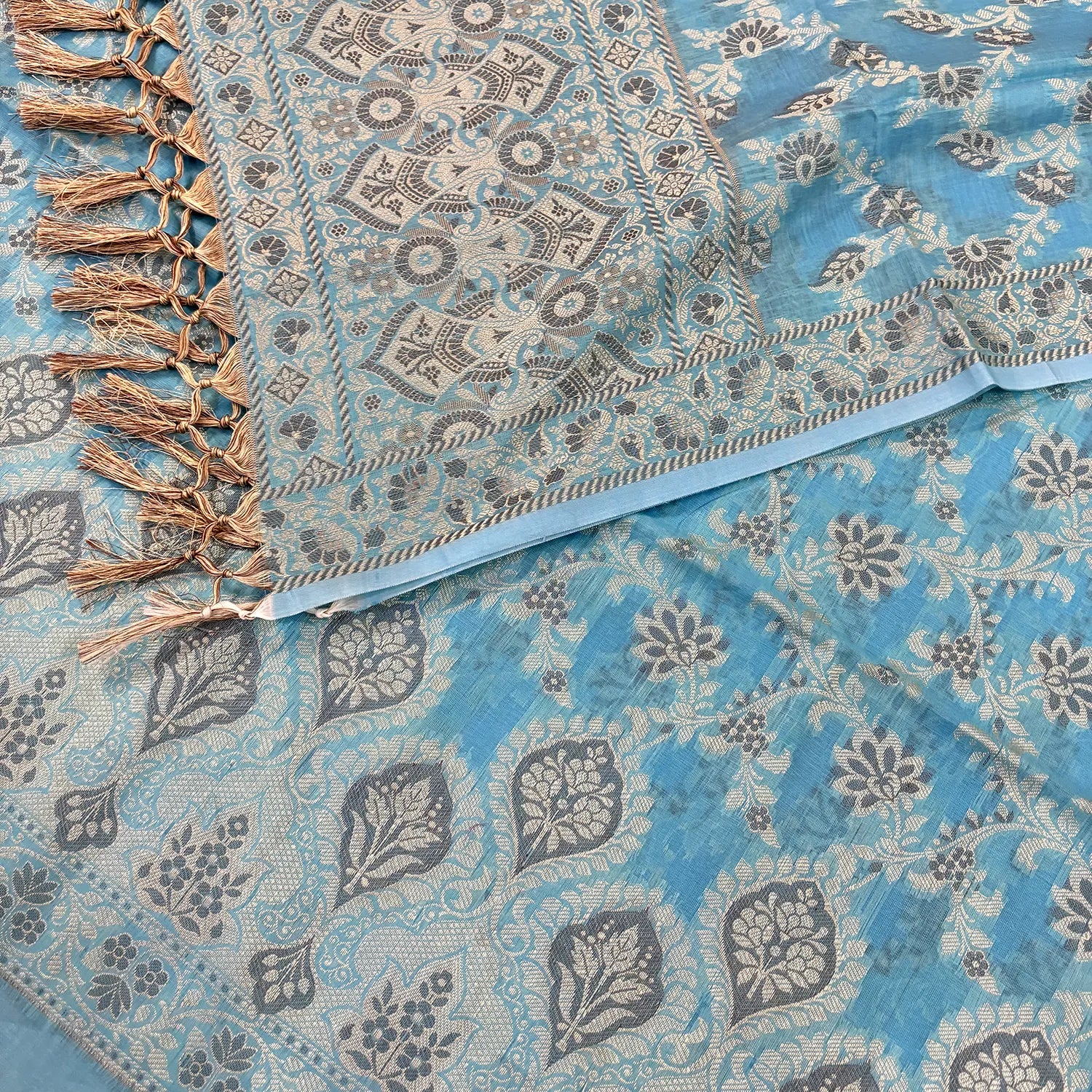 Firozi Mogambo Jaal Cotton Silk Banarasi Suit