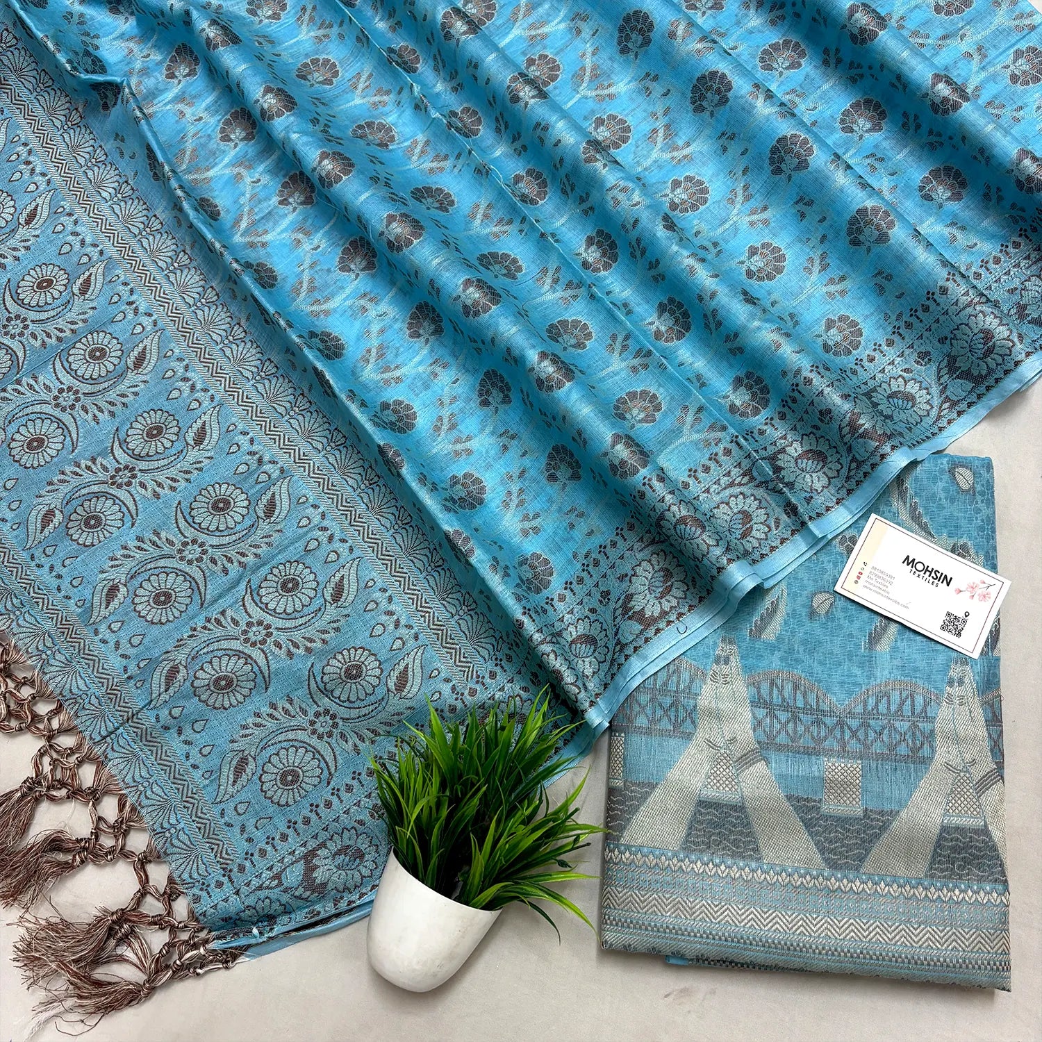 Firozi Namo Ghat Cotton Silk Banarasi Suit
