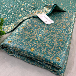 Firozi Stone Work Kimkhab Silk Banarasi Gharara