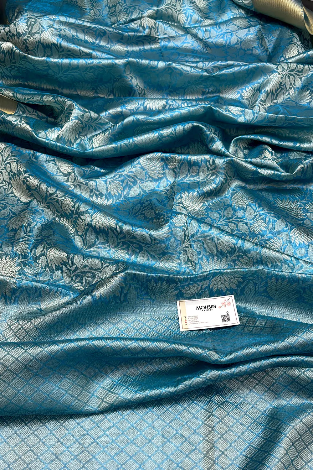 Firozi Tissue Silk Banarasi Saree