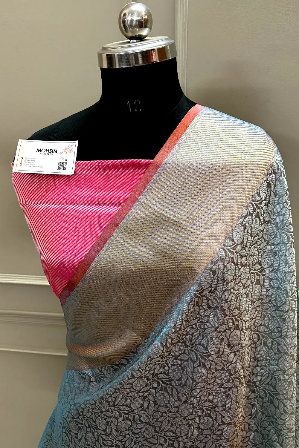 Firozi Tissue Silk Banarasi Saree