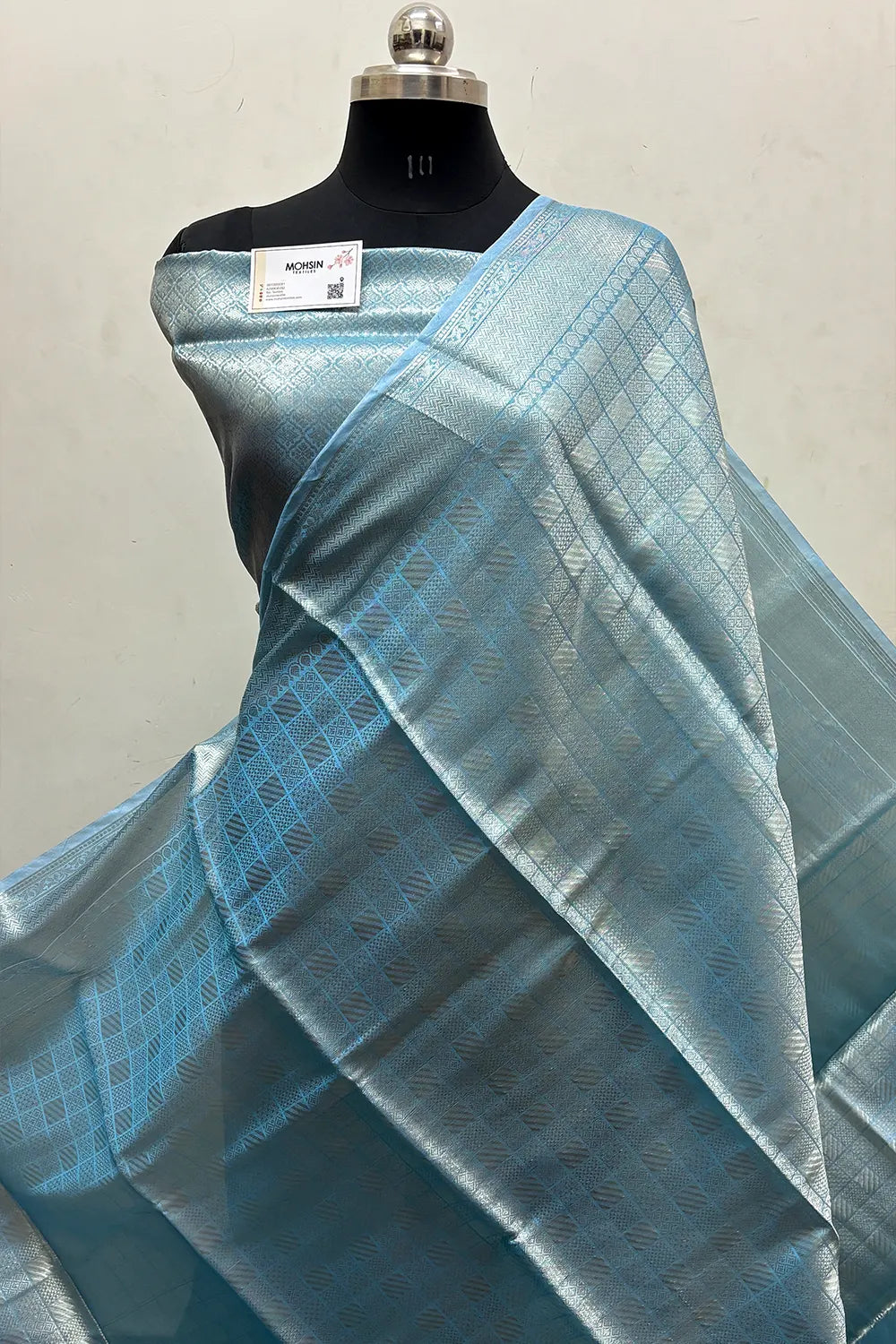 Firozi Tissue Silk Banarasi Saree