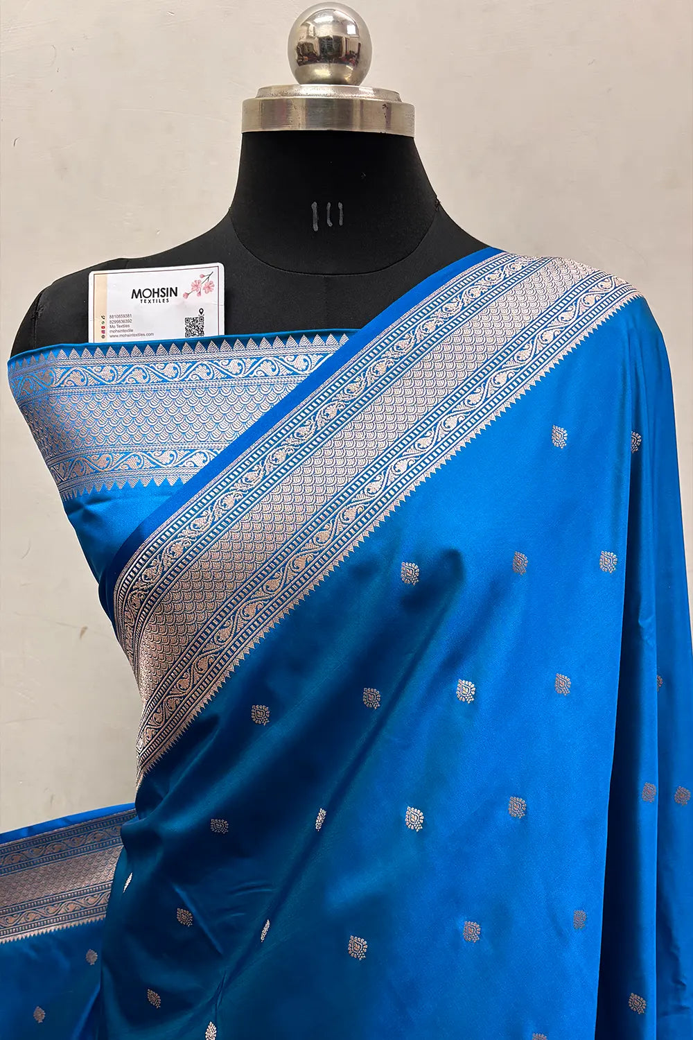 Firozi Wazir Buti Katan Silk Banarasi Saree