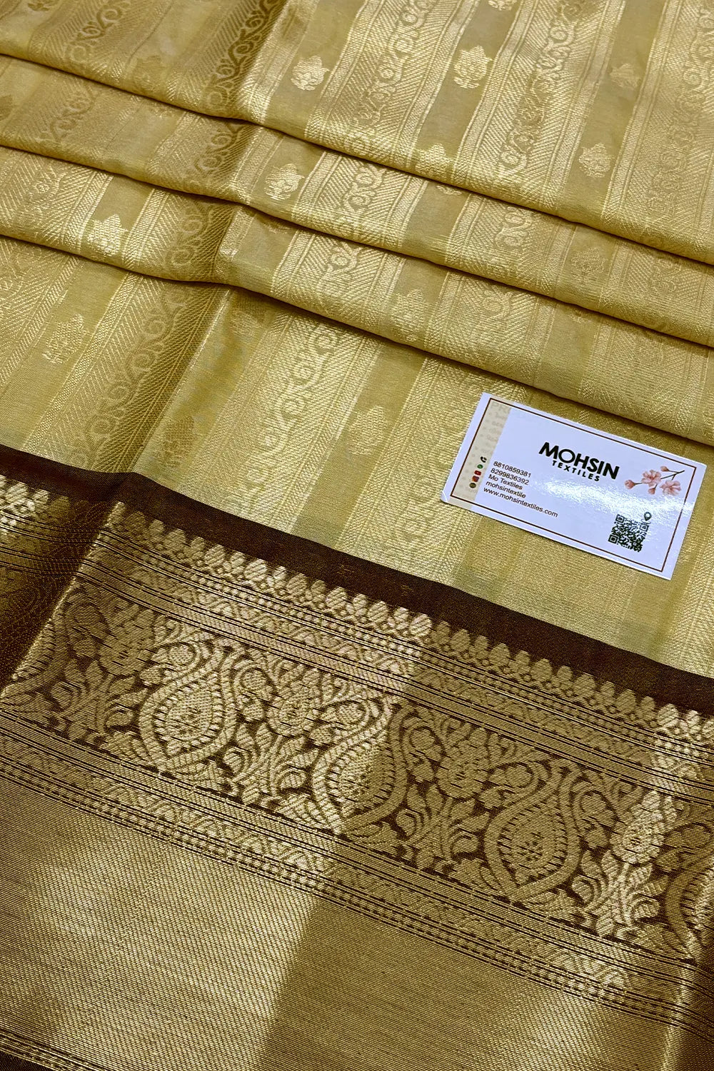 Gold and Wine Tissue Silk Banarasi Saree