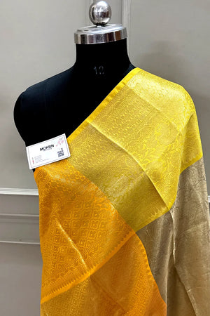 Gold and Yellow Tissue Silk Banarasi Saree
