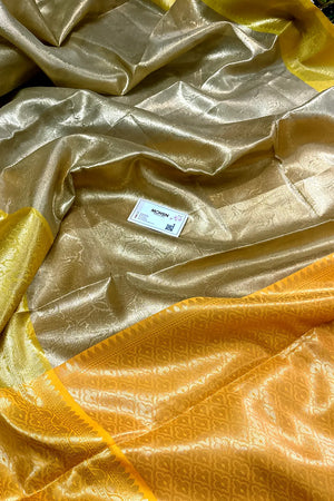 Gold and Yellow Tissue Silk Banarasi Saree