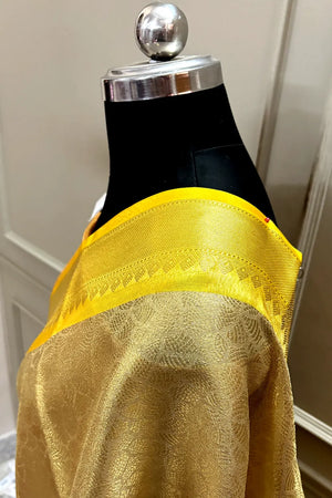 Gold and Yellow Tissue Silk Banarasi Saree