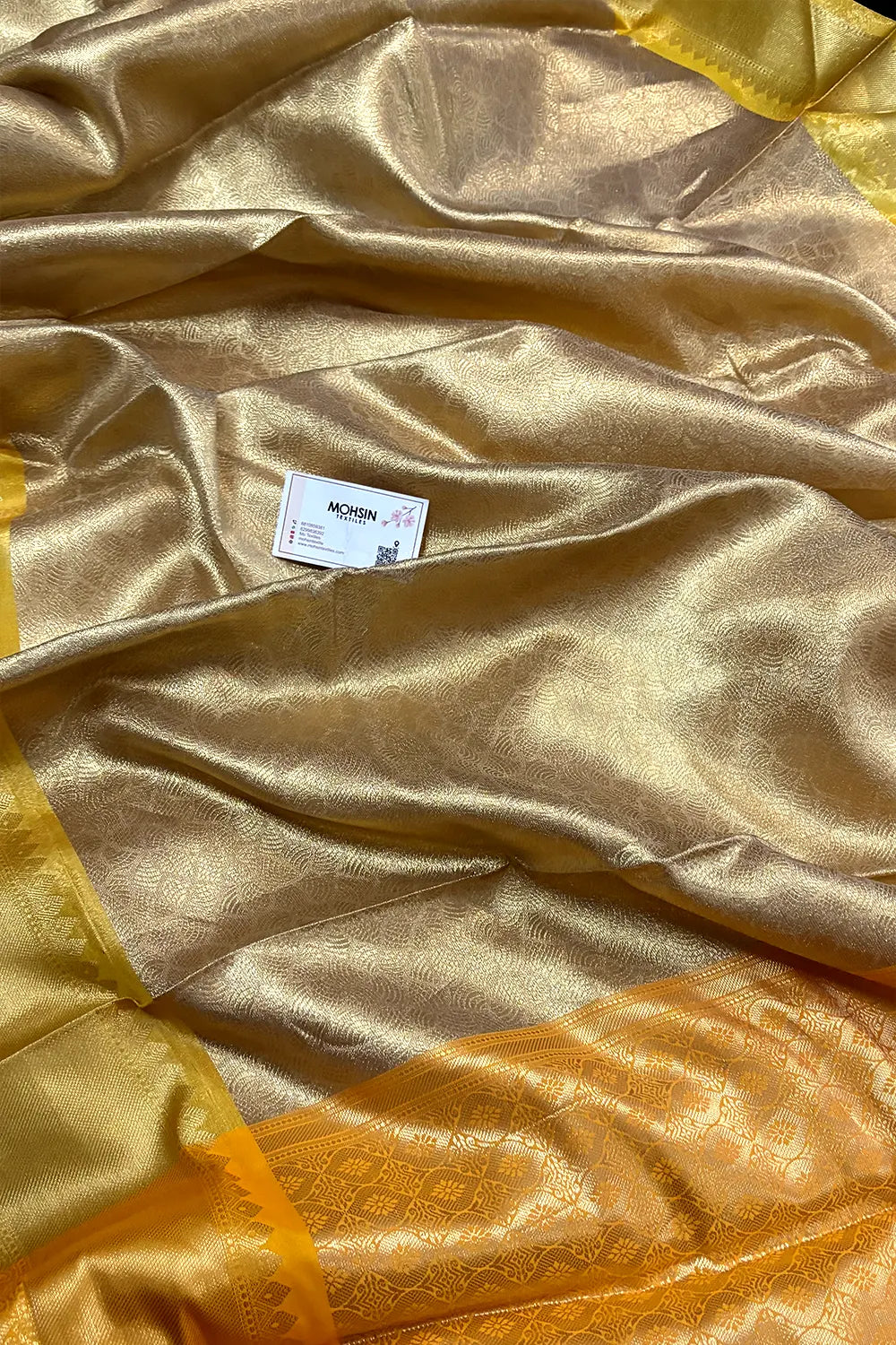 Gold and Yellow Tissue Silk Banarasi Saree