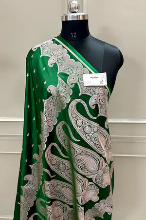 Green Deepak Buti Katan Silk Banarasi Saree