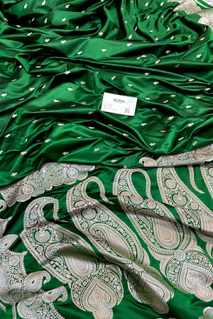 Green Deepak Buti Katan Silk Banarasi Saree