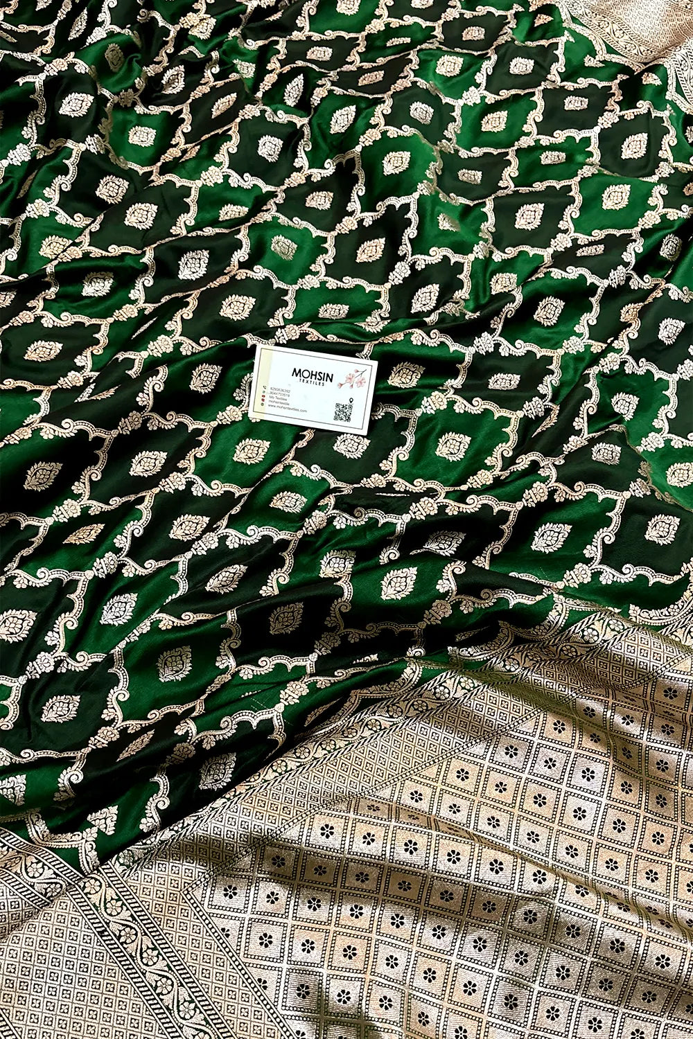 Green Rangkaat Zari Katan Silk Banarasi Saree