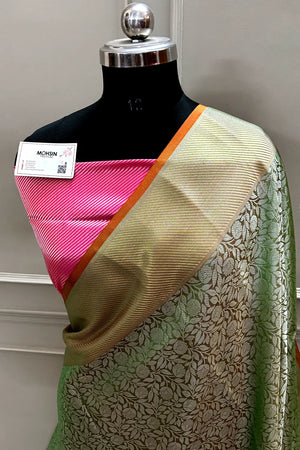 Green Tissue Silk Banarasi Saree