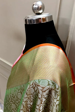 Green Tissue Silk Banarasi Saree