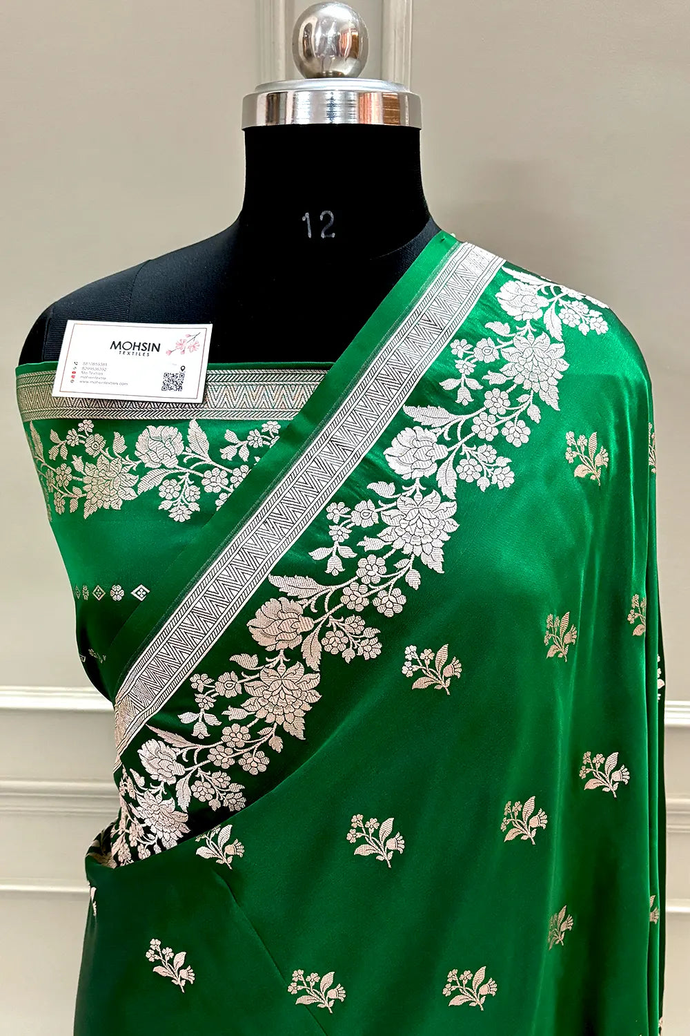 Green Zari Katan Silk Banarasi Saree