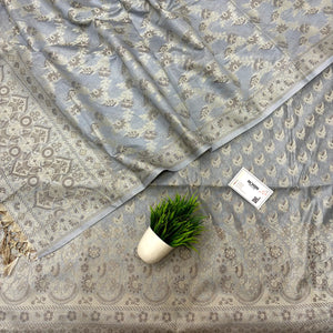 Grey Angoori Kalli Cotton Silk Banarasi Suit