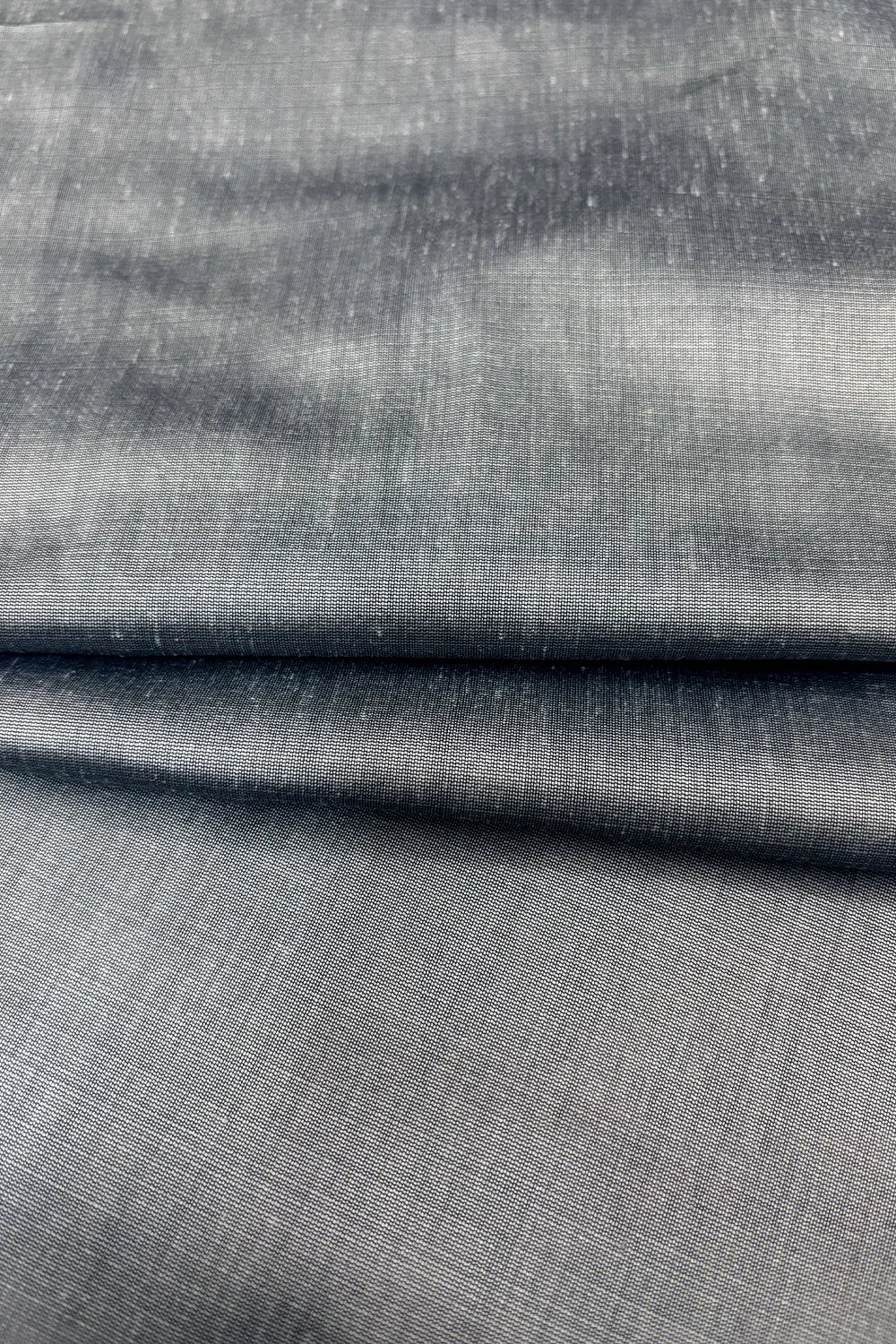 Grey Plain Cotton Silk Banarasi Fabric