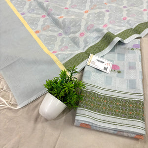 Grey Resham Banarasi Silk Suit