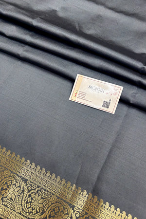 Grey Tilismi Kalli Semi Katan Silk Banarasi Saree