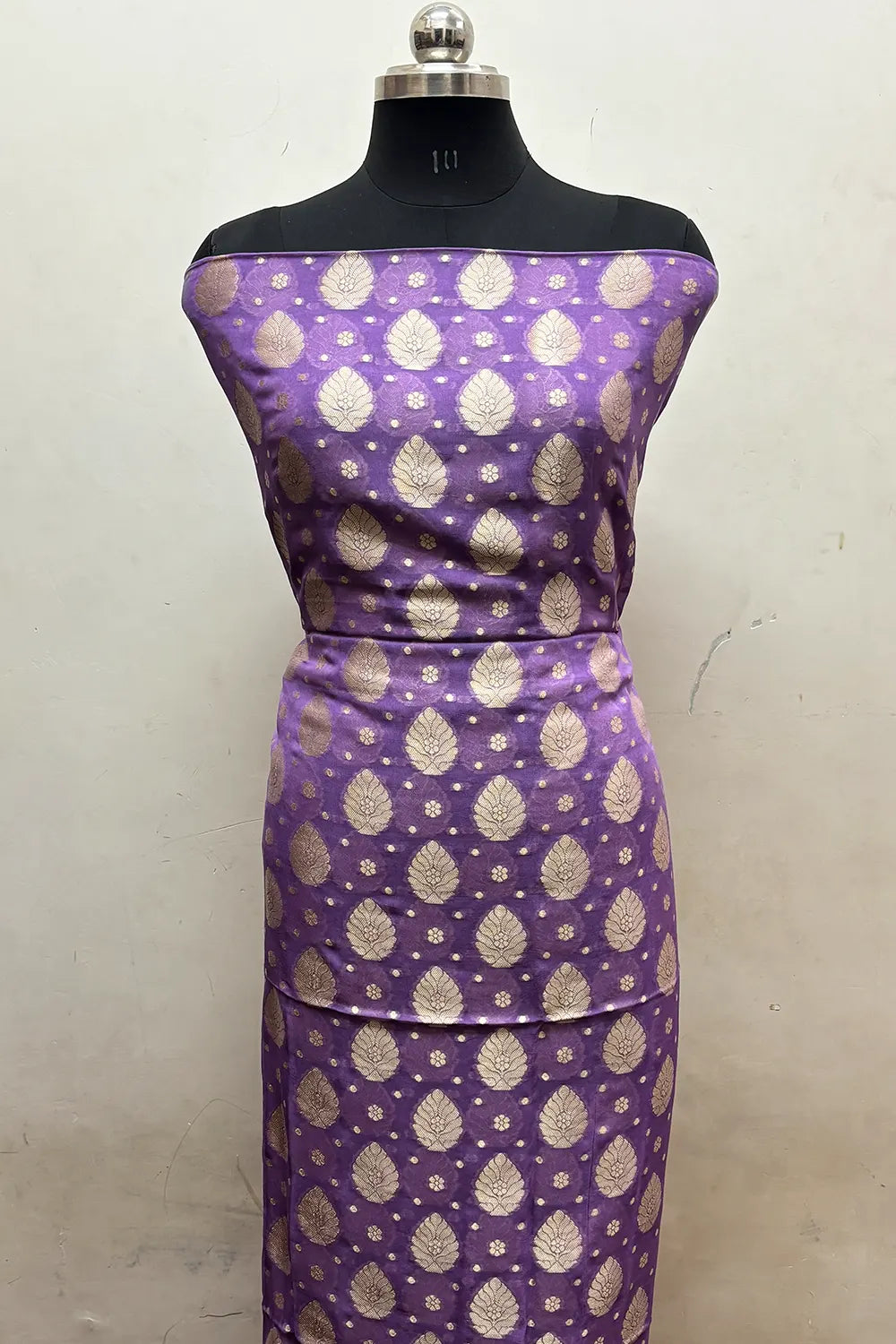 Lavender Pure Viscose Georgette Banarasi Suit