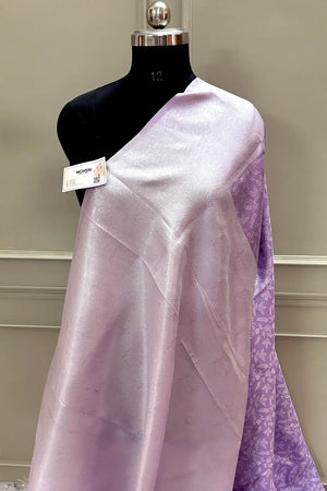 Lavender Resham Zari Banarasi Silk Saree
