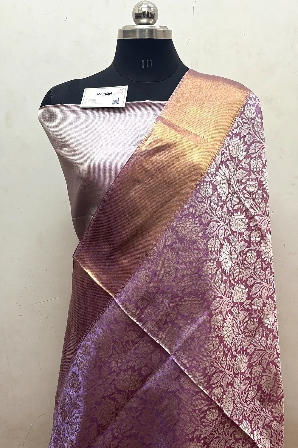 Lavender Tissue Silk Banarasi Saree