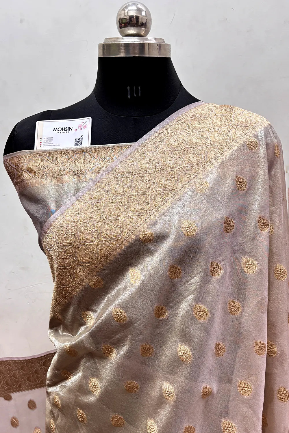 Lavender Tissue Silk Banarasi Saree