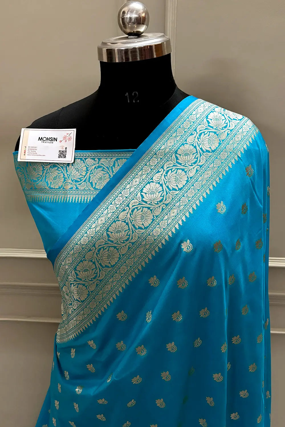 Dark Purple Ghonga Buti Katan Silk Banarasi Saree