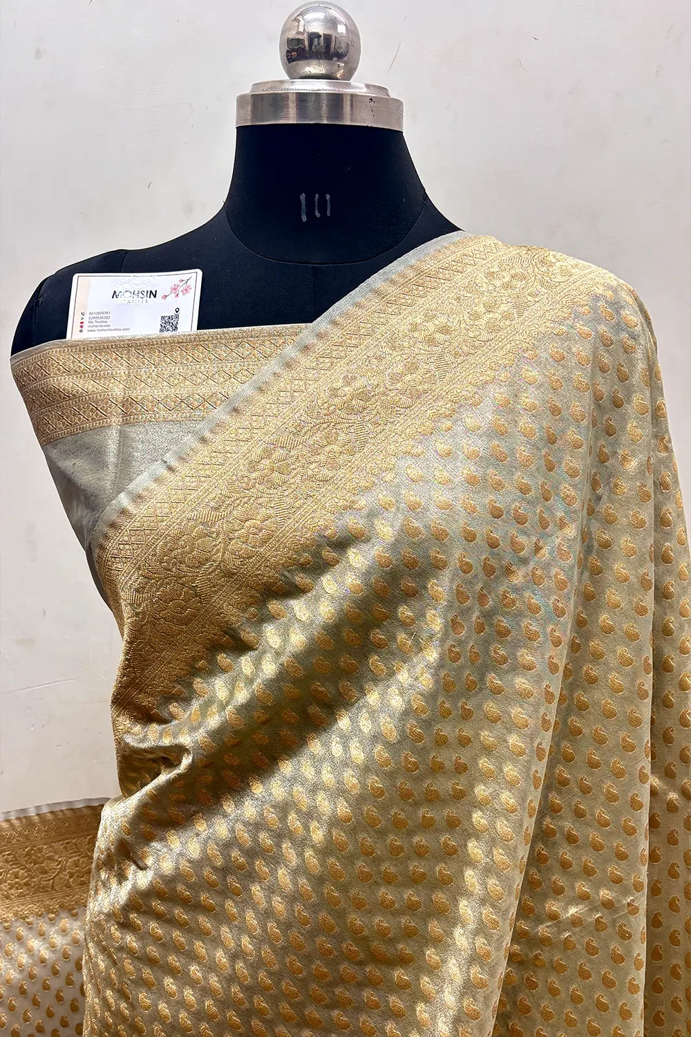 Light MInt Tissue Silk Banarasi Saree