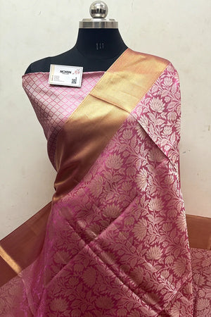 Light Pink Tissue Silk Banarasi Saree
