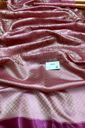 Light Pink Tissue Silk Banarasi Saree