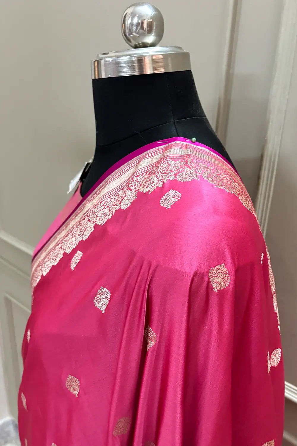 Light Pink Zari Katan Silk Banarasi Saree