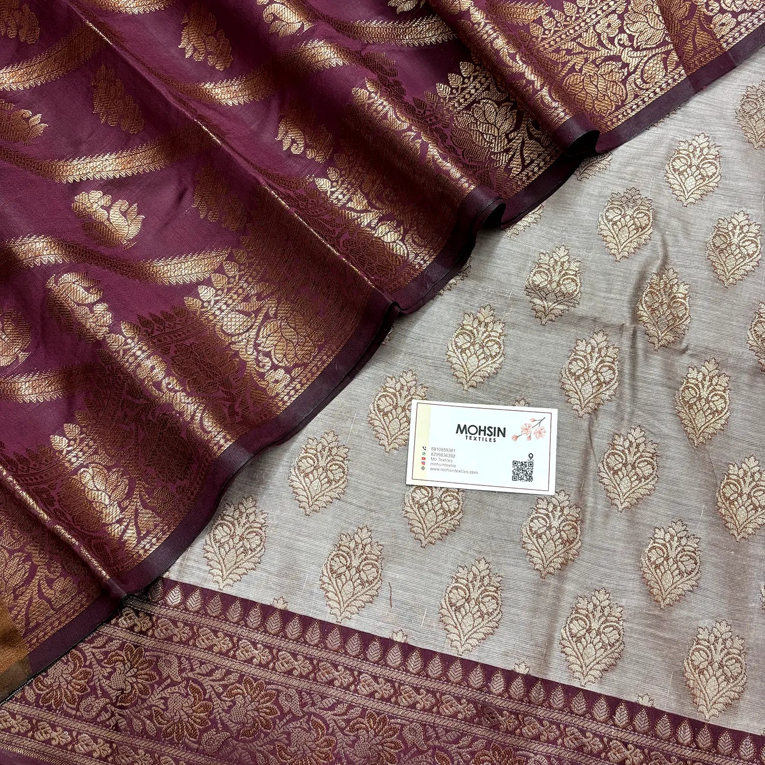 Light Wine and Wine Banarasi Silk Suit
