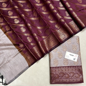 Light Wine and Wine Banarasi Silk Suit