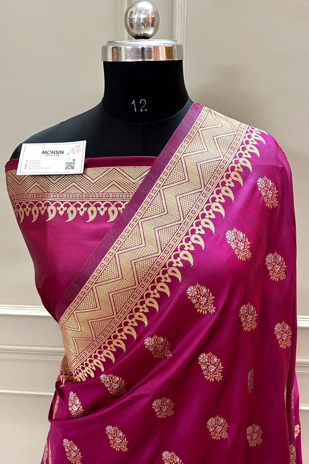 Magenta Zari Banarasi Silk Saree