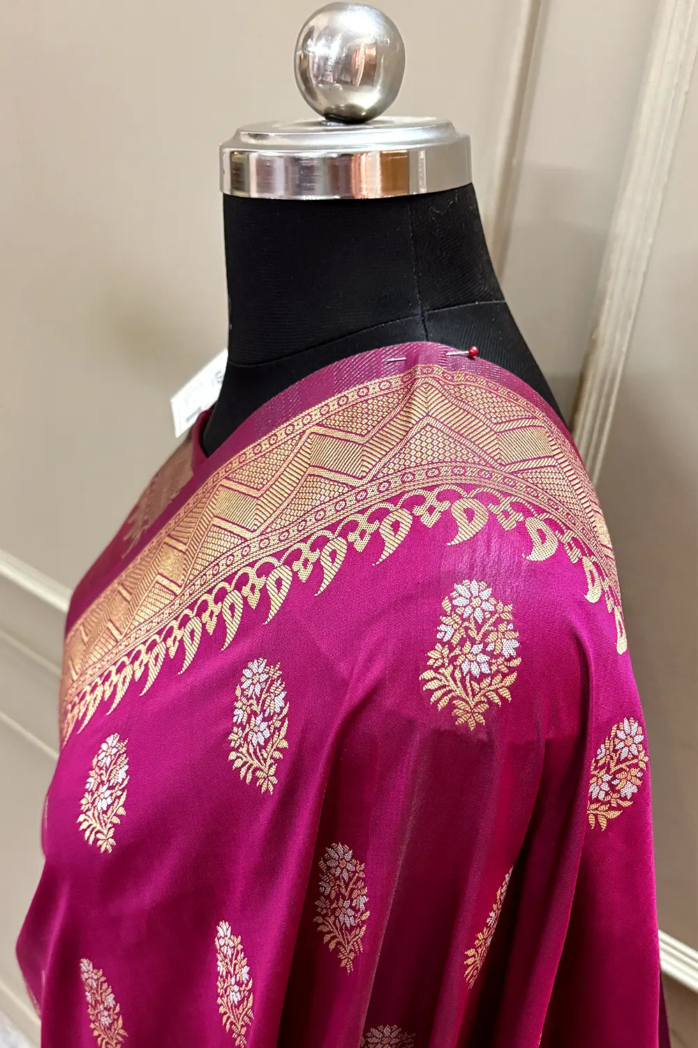Magenta Zari Banarasi Silk Saree