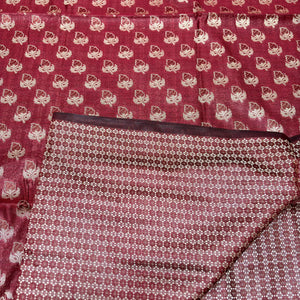 Maroon Angoori Buti Cotton Silk Banarasi Suit